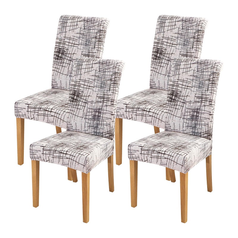 FORCHEER Chair Covers for Dining Chairs Set of 4,Beige Stretch Dining Room Chair Cover Kitchen Parsons Chair Slipcovers (Pack of 4, Beige) - Image 1